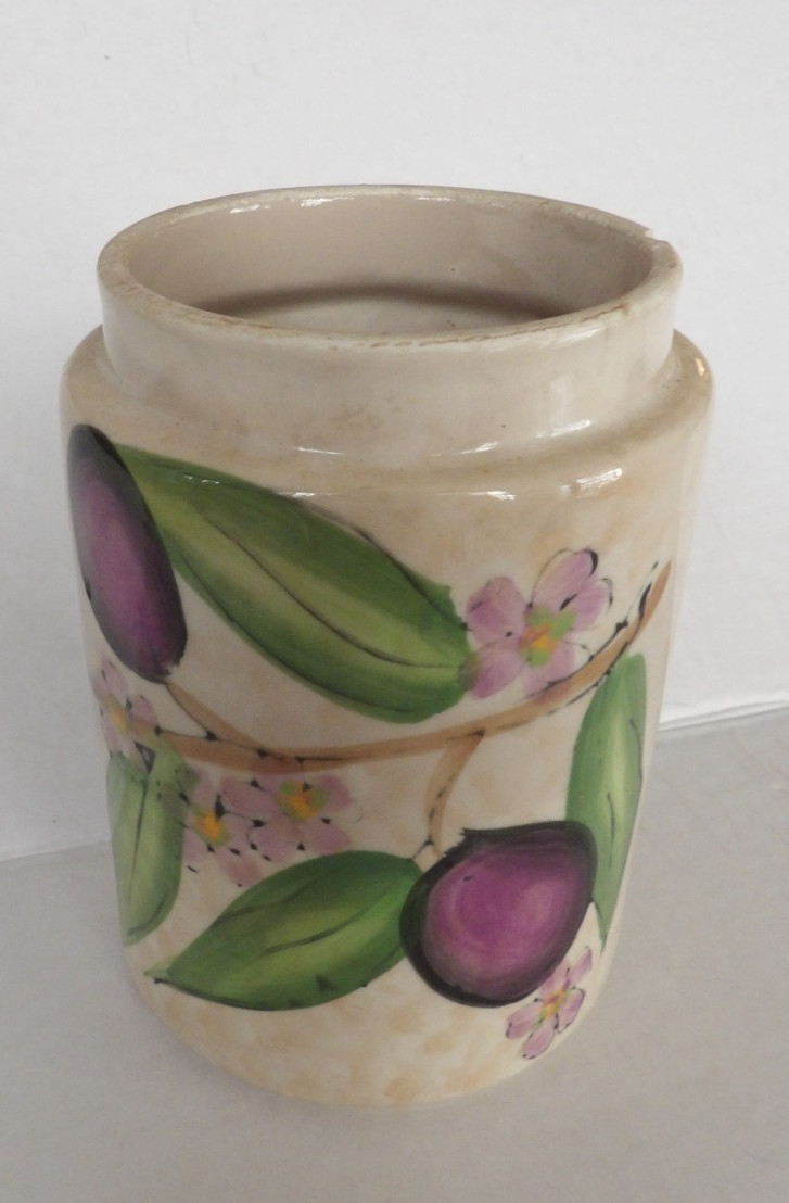 Vintage Sandland Ware Frank Cooper Oxford Marmalade Jam Jar Plums