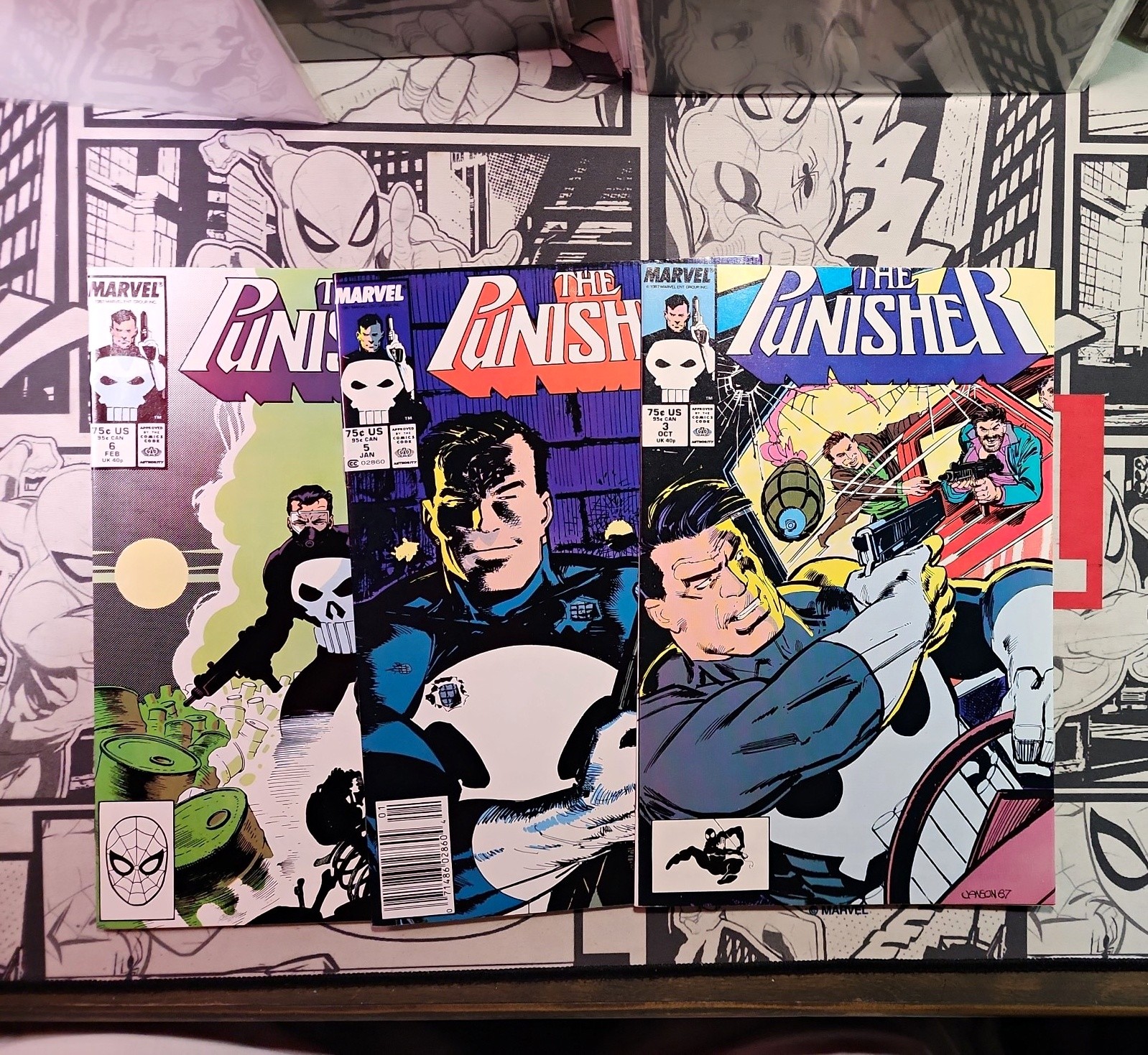 The Punisher  3 book lot #3,5,6 ~ Marvel Comics (1987-88) 