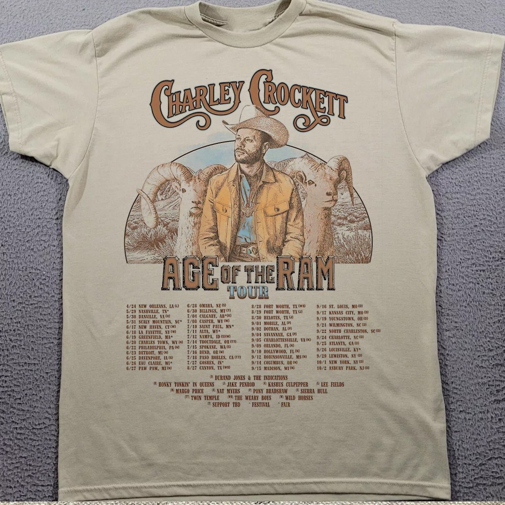 Collection Charley Crockett Tour 2026 Gift Funny  All Size Tee P57.199