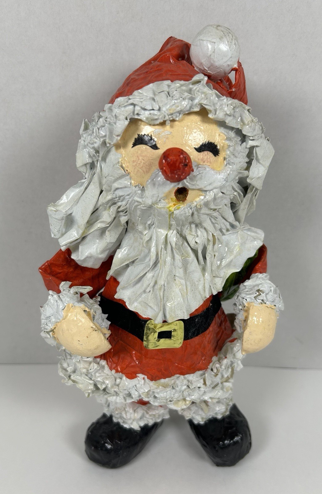 VTG Parma By AAI Paper Mache Standing Santa Figurine 10.5\ VTG Parma By AAI Paper Mache Standing Santa Figurine 10.5\