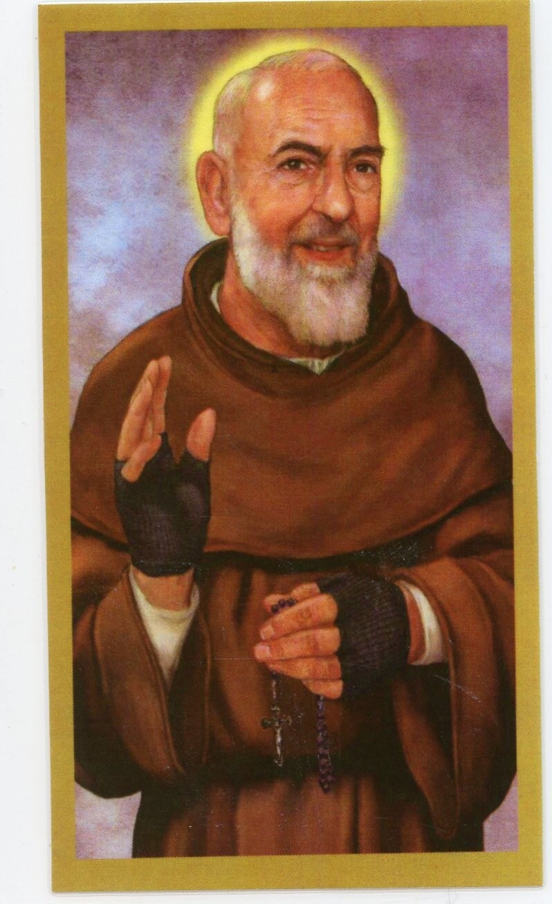 Prayer to Saint Pio for the Sick U - Pack of 25 Laminated Holy Cards
