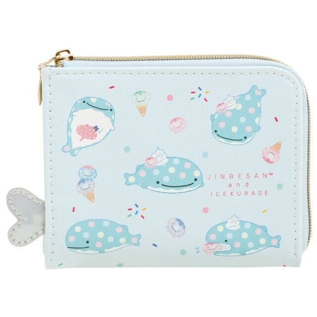 San-X Jinbesan (Whale Shark) Compact Wallet (Jinbesan & Ice jellyfish ) New JP