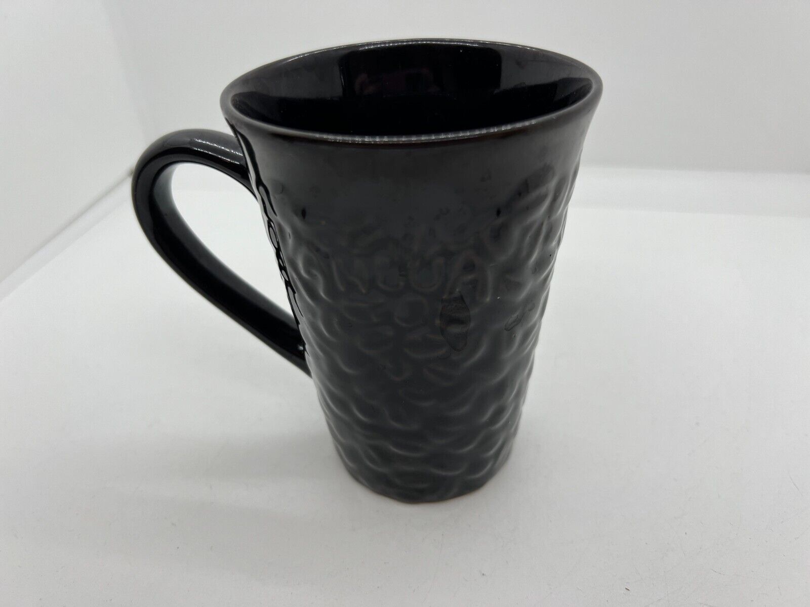 Vtg Kahlua Coffee Mug with Embossed Roasted Coffee Beans Design Pattern Latte