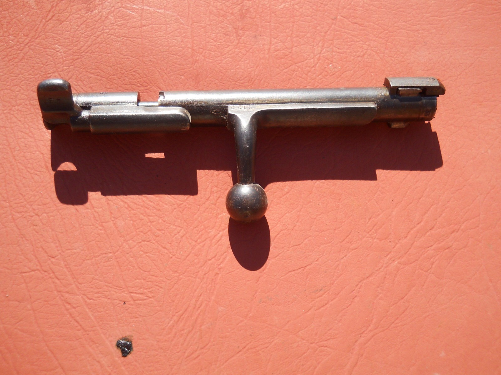 Dutch model 1895 hembruge carbine complete bolt w safety & extractor bent handle