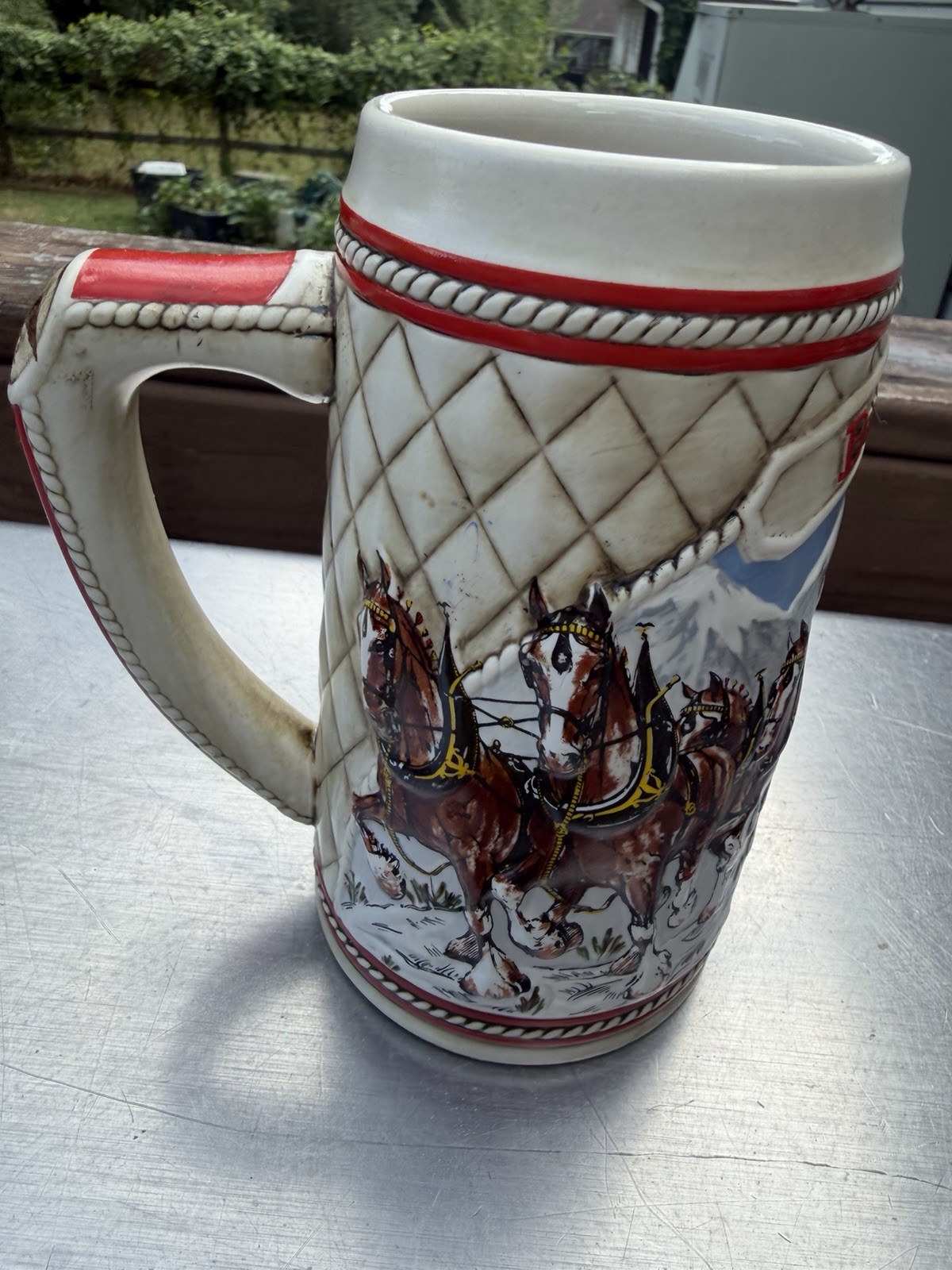 Vintage 1985 Budweiser Clydesdale A Series Limited Edition Beer Stein Ceramarte