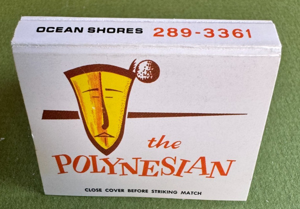 The Polynesian Motel & Restaurant, Ocean Shores, WA; 30-Stick, Vintage, Unstruck