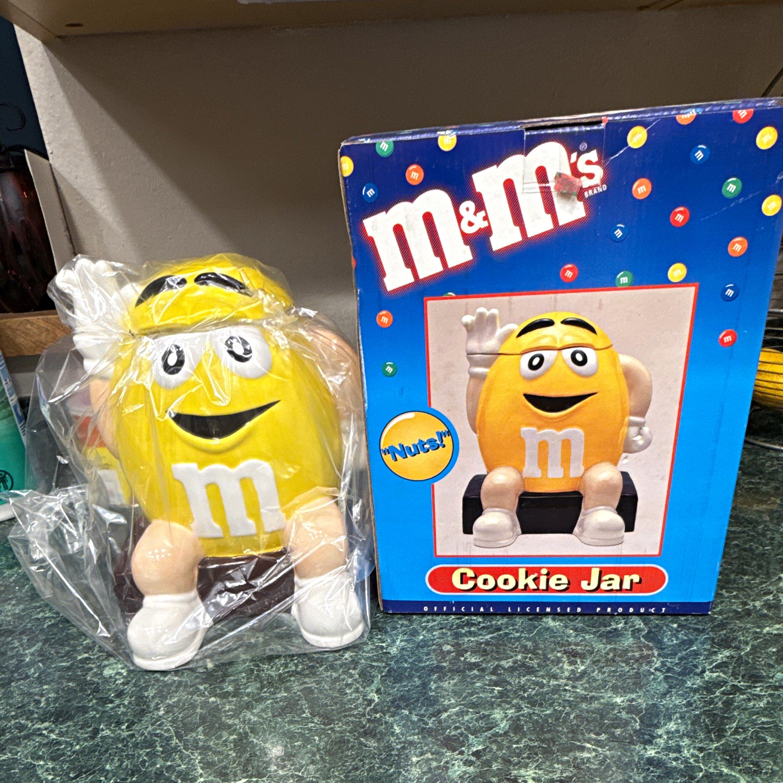 M&M\'s Yellow Character Cookie Jar with Box - Candy & Nuts Theme