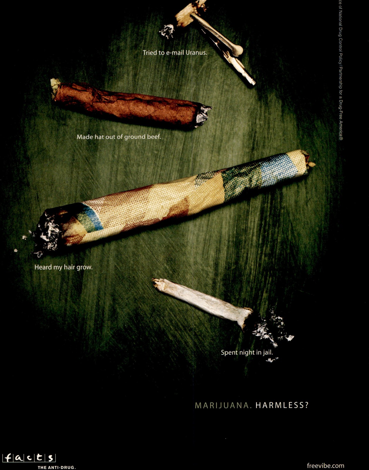 Partnership for a Drug-Free America Anti-Drug Campaign 1990s magazine ad