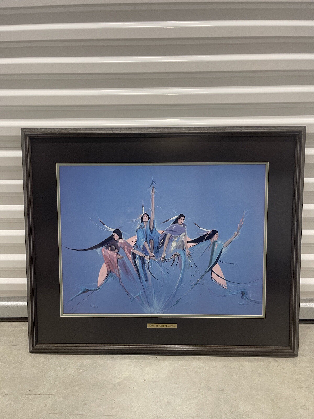Dana Tiger Native American 357/650 Signed. Framed. From the four Directions