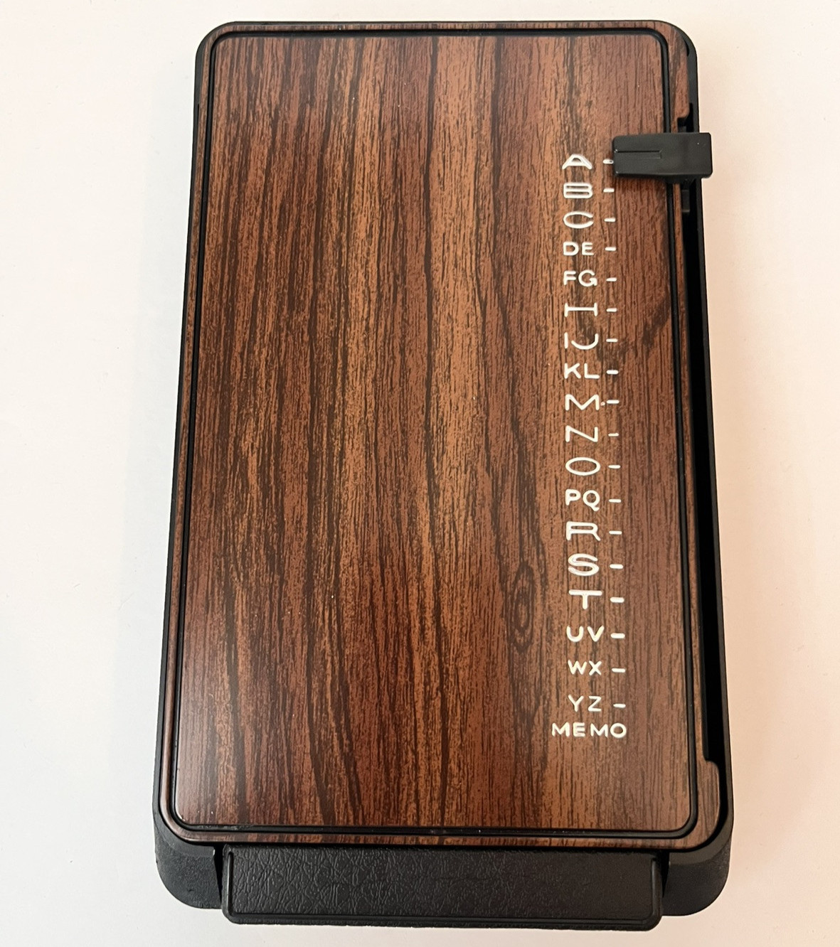 Vintage Telephone Index Brown Wood Grain Look NOS With Memo Pad
