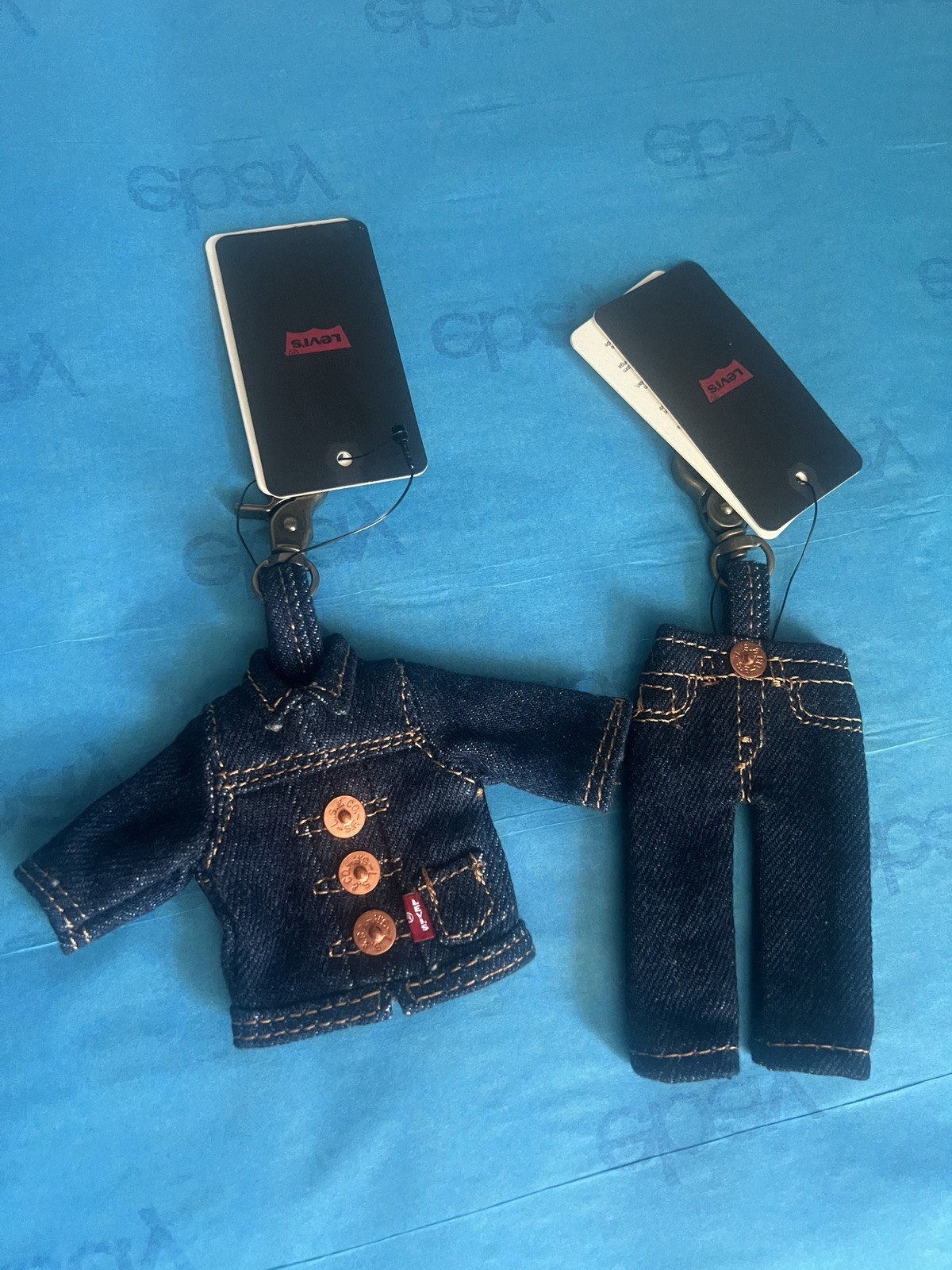 Levi’s Levis Denim Jacket x Pants Keychain limited edition big E momotaro beams