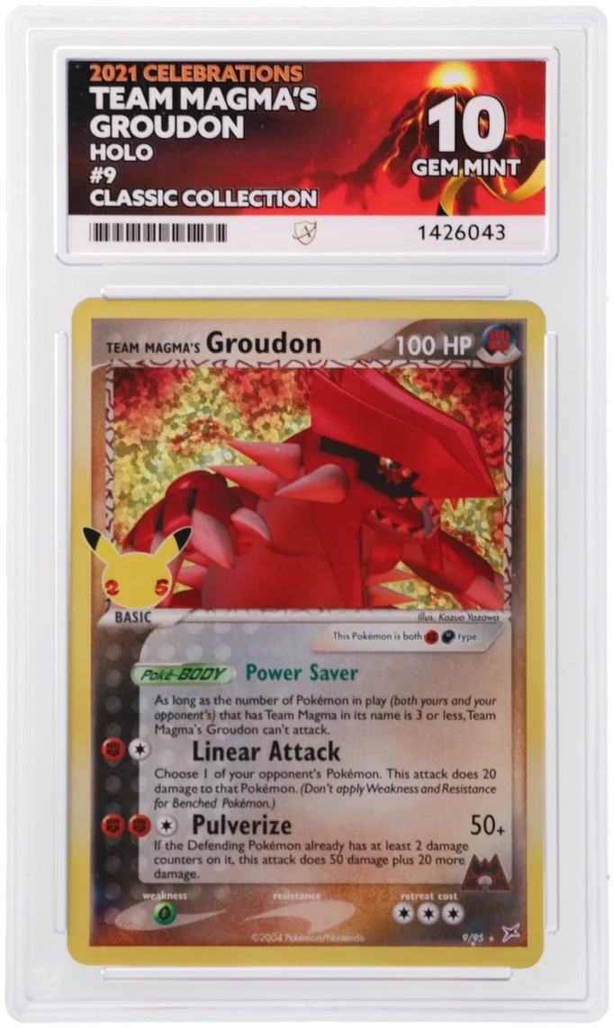 ACE 10 Team Magma's Groudon 9/95 Celebrations Gem Mint Pokemon