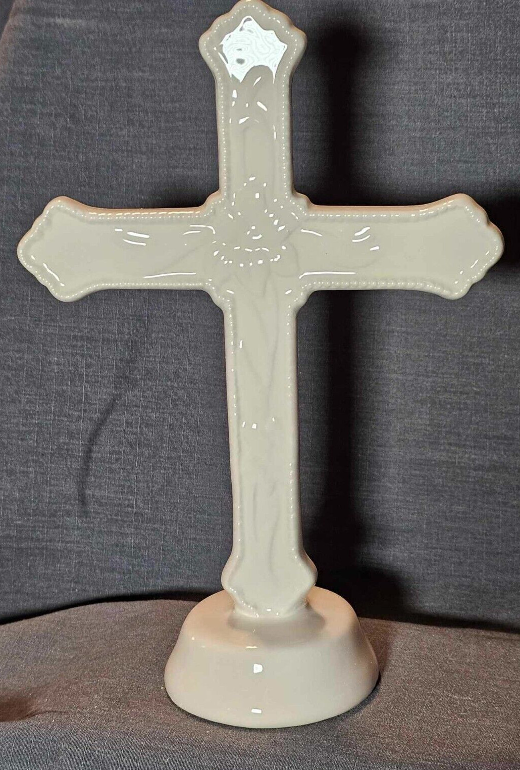 Ivory Avon Ceramic Decorative Cross