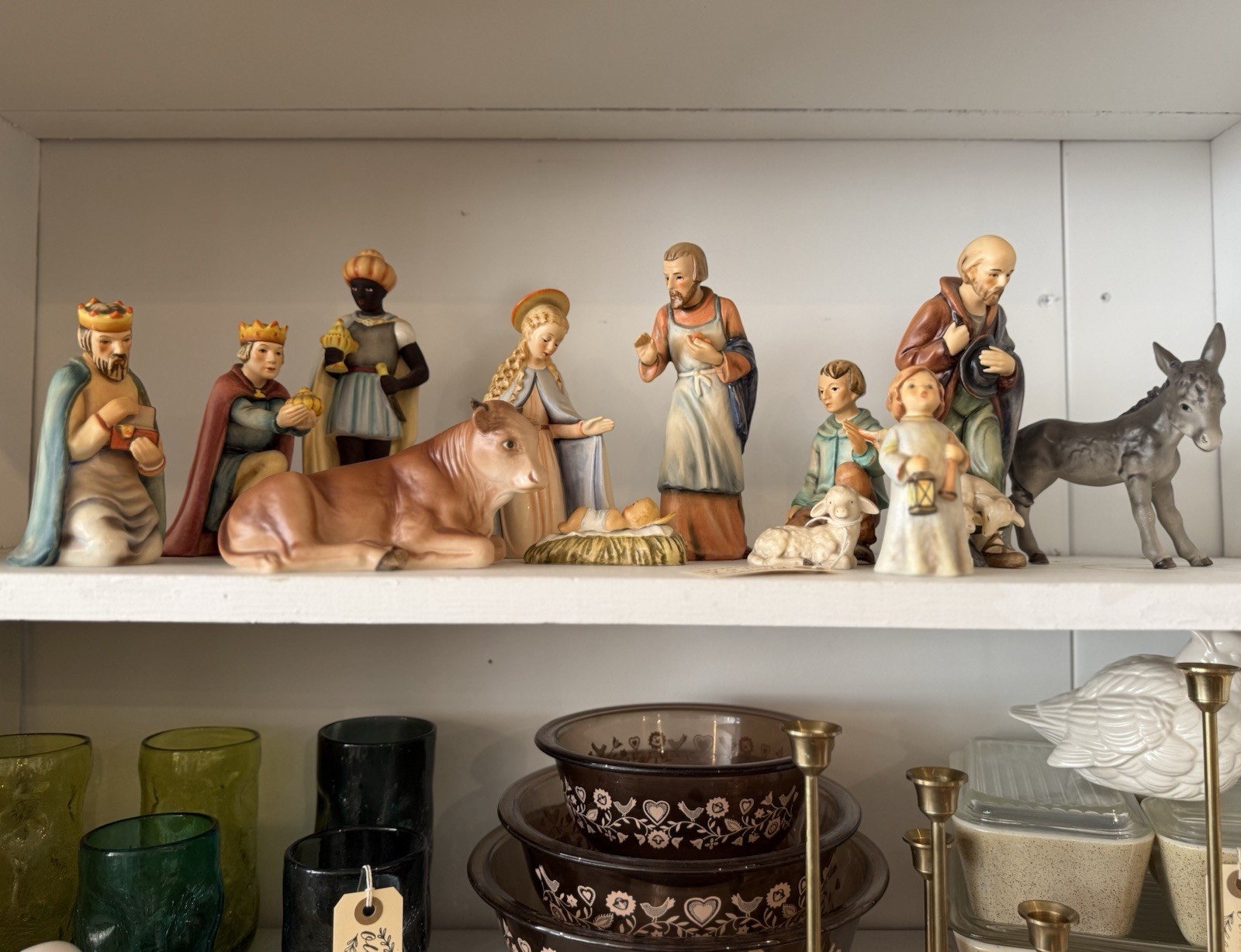 1951 Goebel Hummel #214 Large Porcelain Nativity Set 12 Pc W. Germany