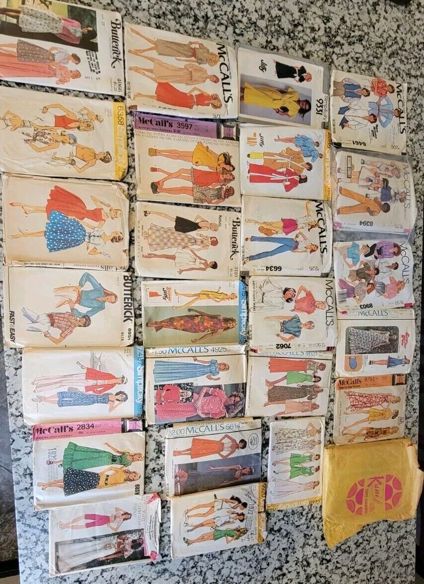 Vintage McCall's Butterick Simplicity Sewing Pattern Lot Set Collection Rare