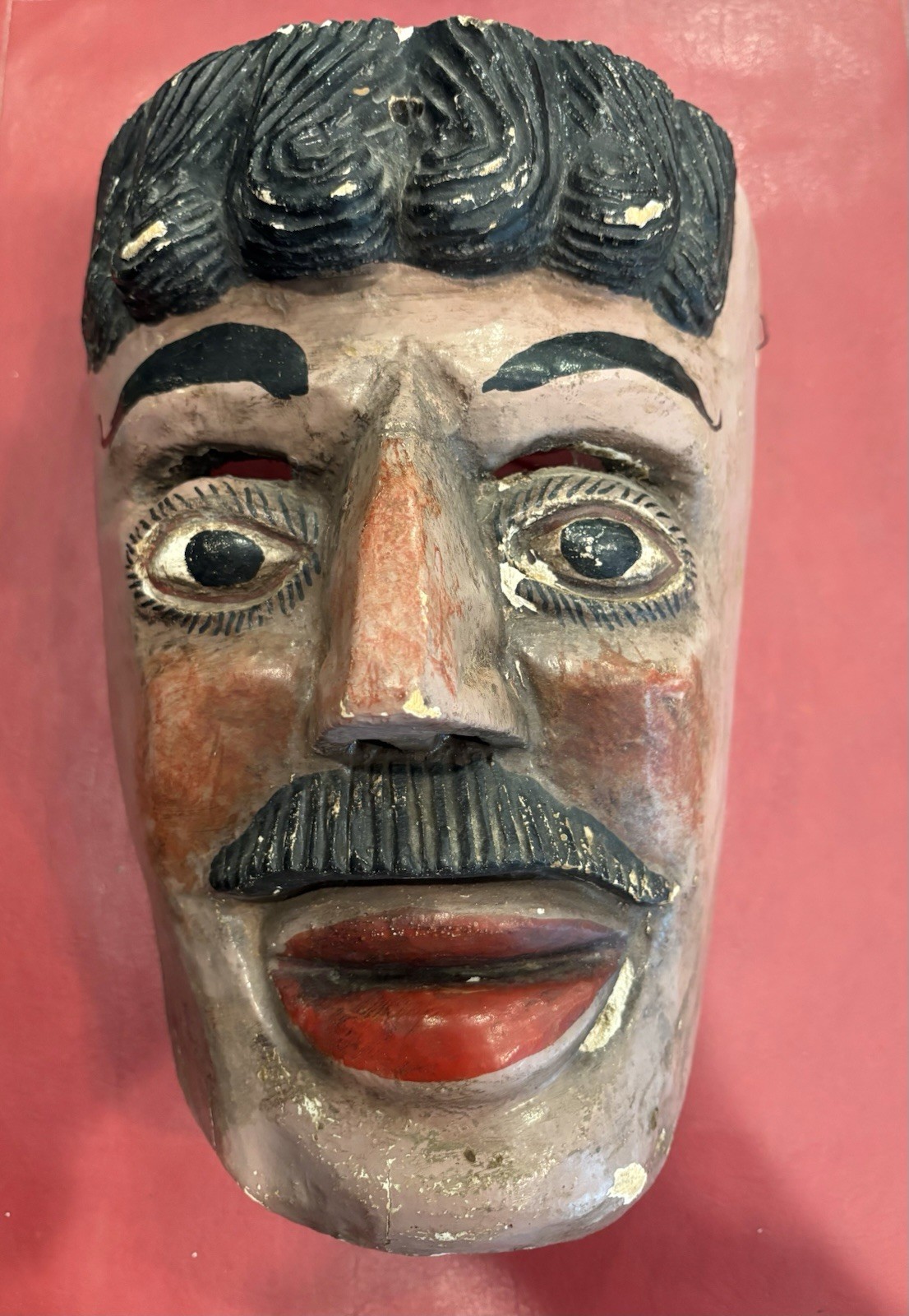 Vintage GUATEMALAN / MEXICAN Dance Mask - Hand Carved / Painted ANTIQUE