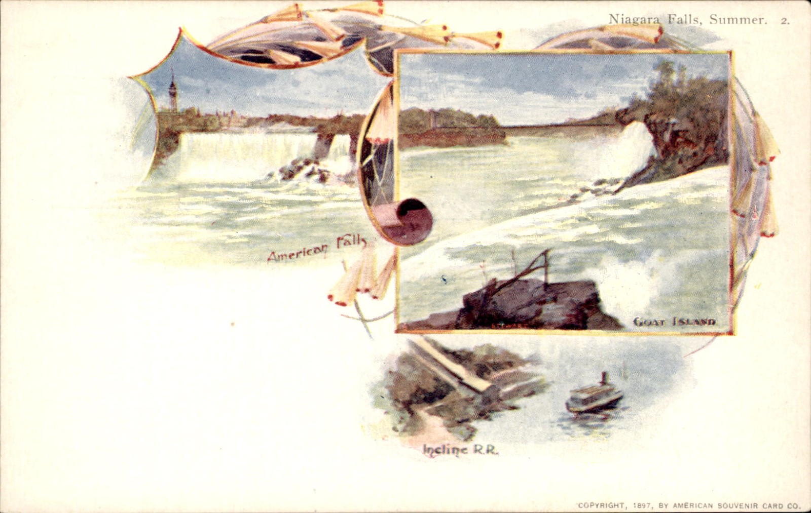 Niagara Falls ON Niagara Falls Views c1900s Vintage Postcard