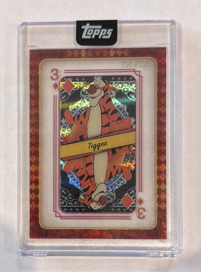 2025 Topps DISNEY Mint ‘Tigger’ Playing Card 3 of Diamonds 24/125 SSP