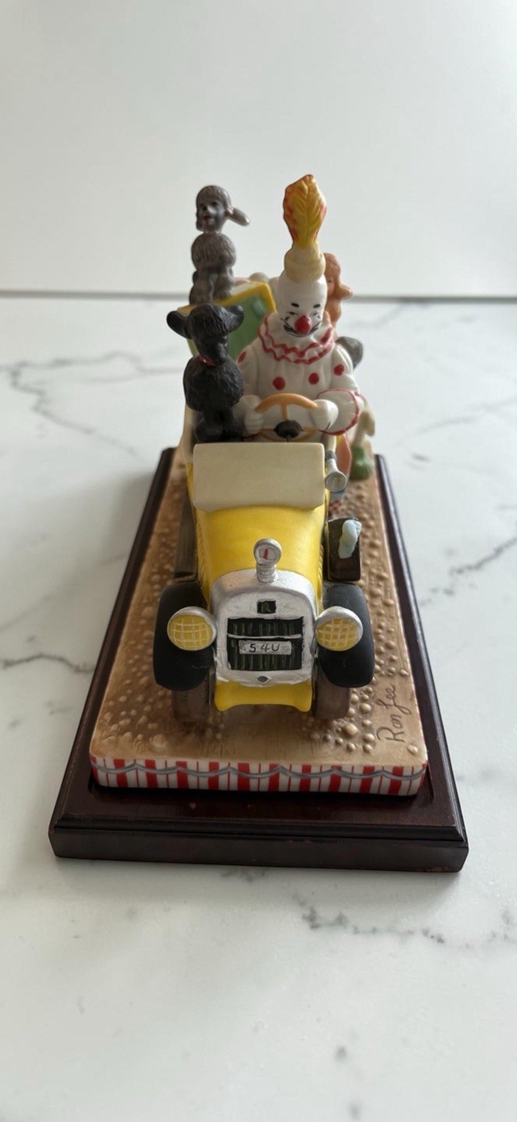 Vintage Figurine Ron Lee Toby the Clown Car “Will It Play Peoria? #693.