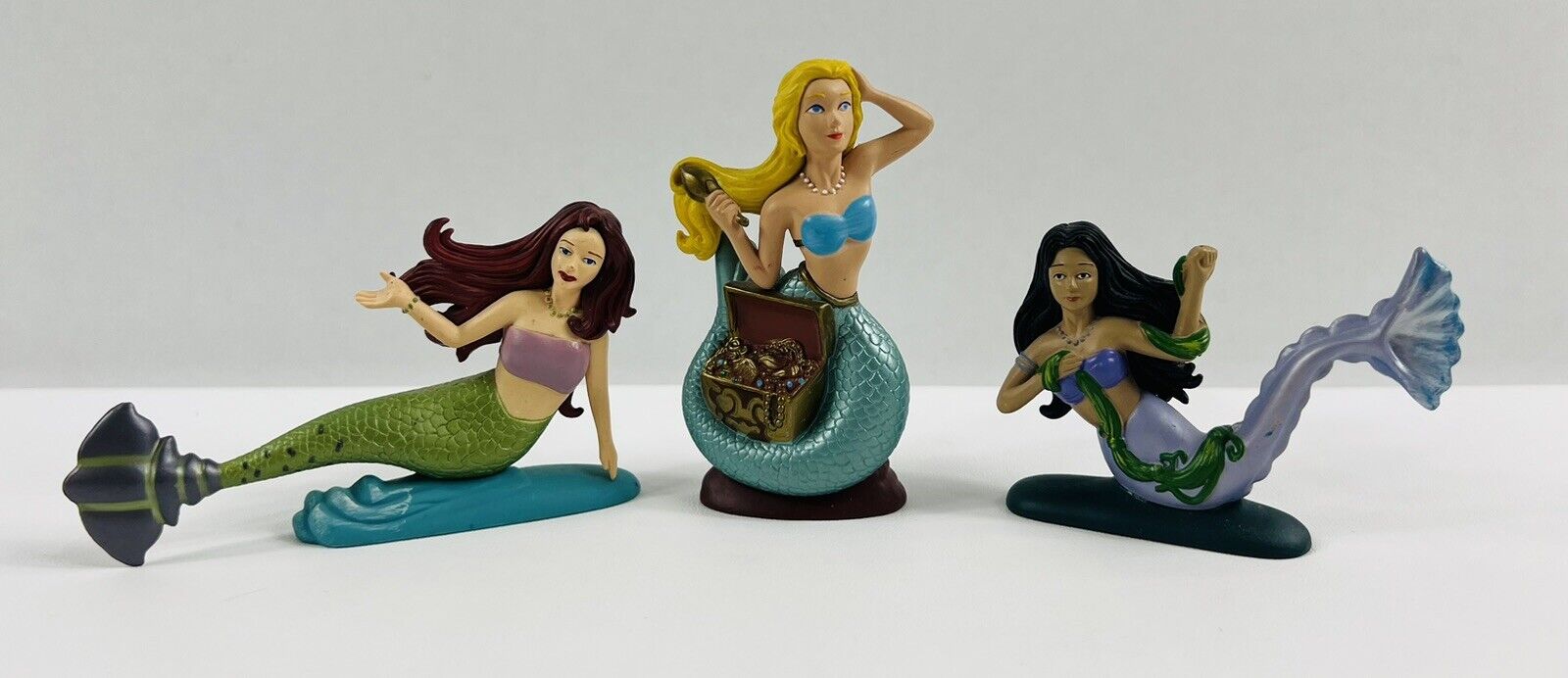 Vintage Becker & Mayer Mermaid Ocean Sea Figurines Toys Cake Topper Lot Of 3