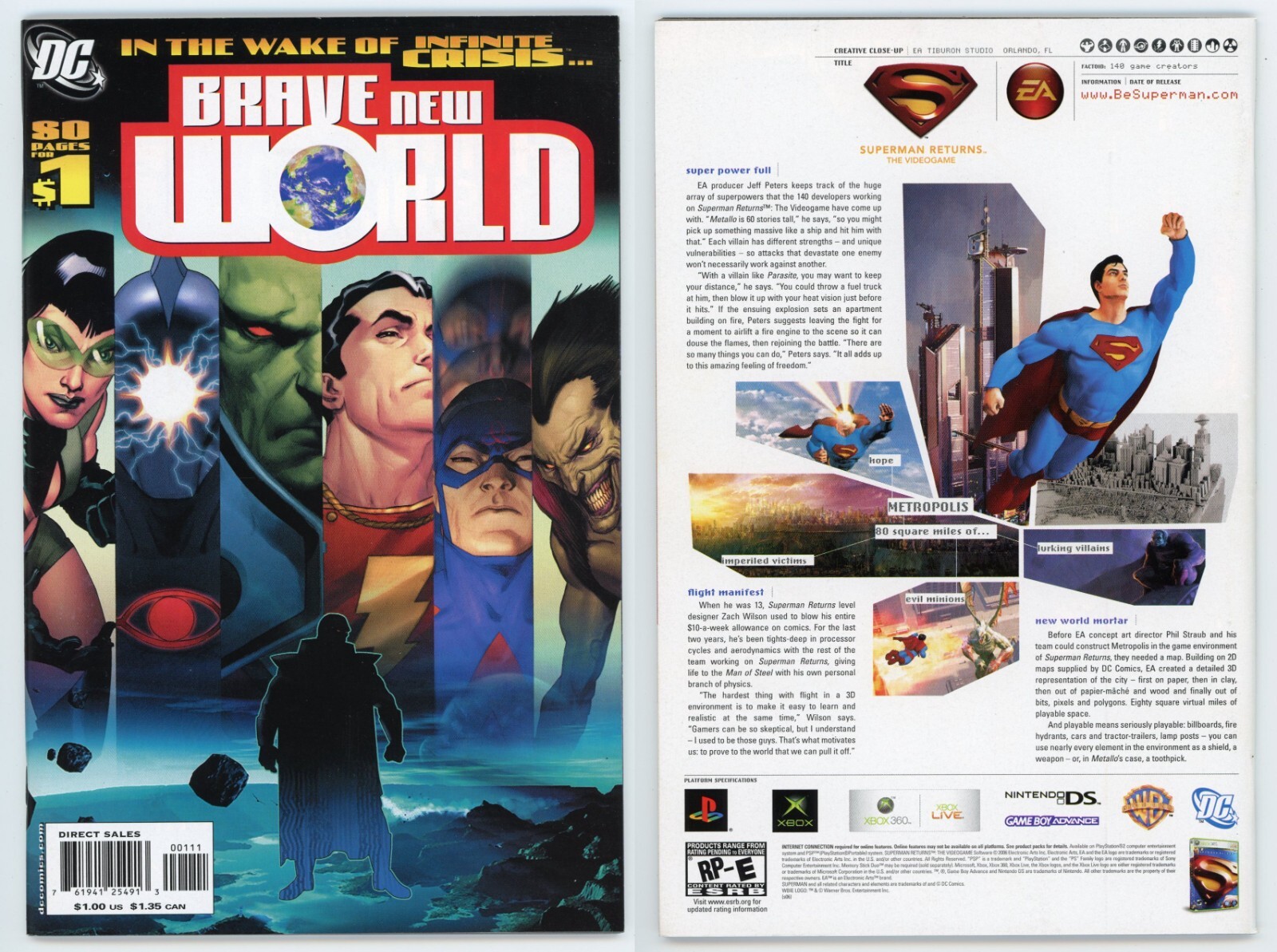 Brave New World #1 (NM 9.4) 2006 DC 1st app Ryan Choi Atom Asian Descent Batman Brave New World #1 (NM 9.4) 2006 DC 1st app Ryan Choi Atom Asian Descent Batman