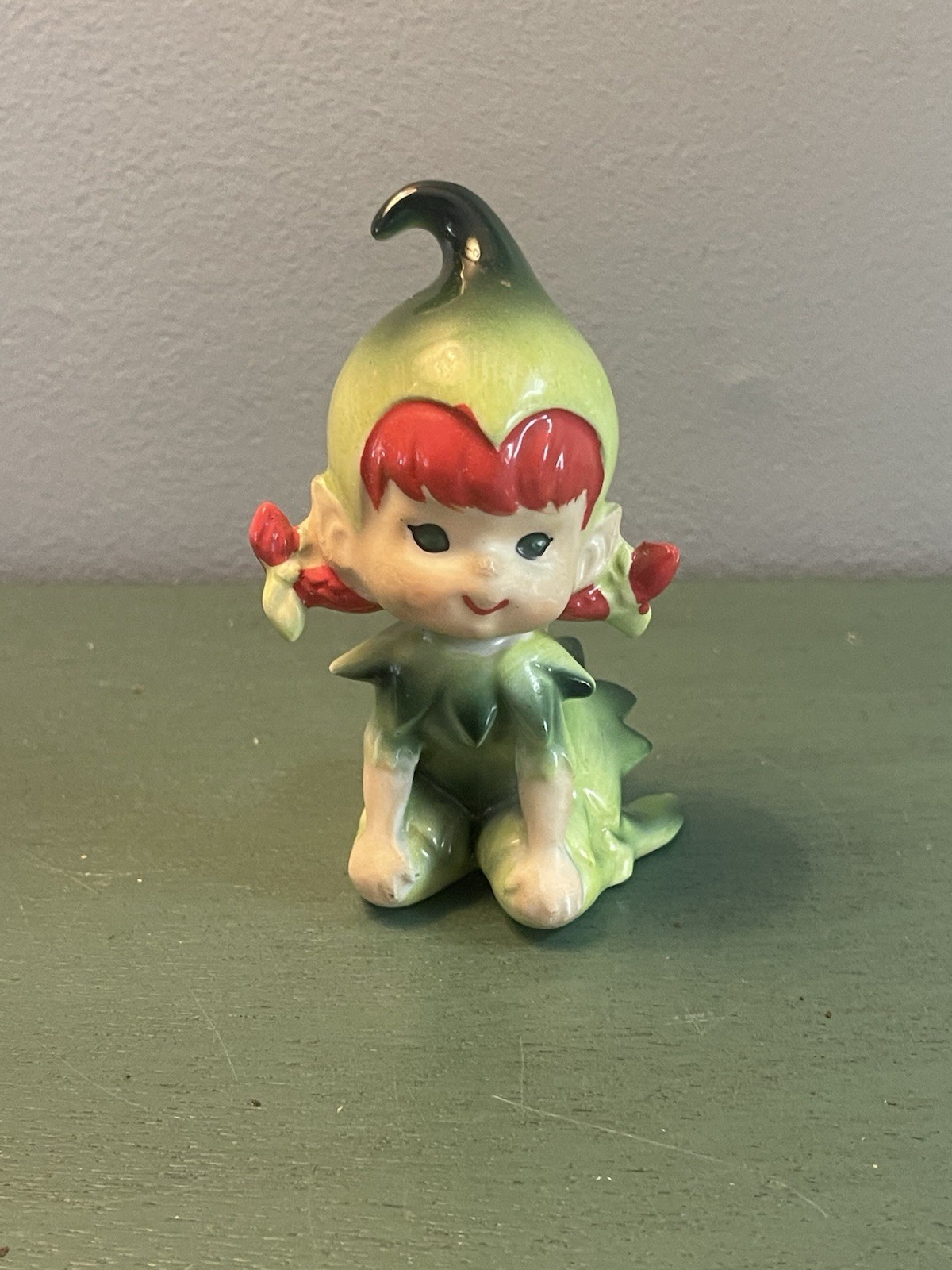 Vintage Lefton Elf Red Headed Christmas