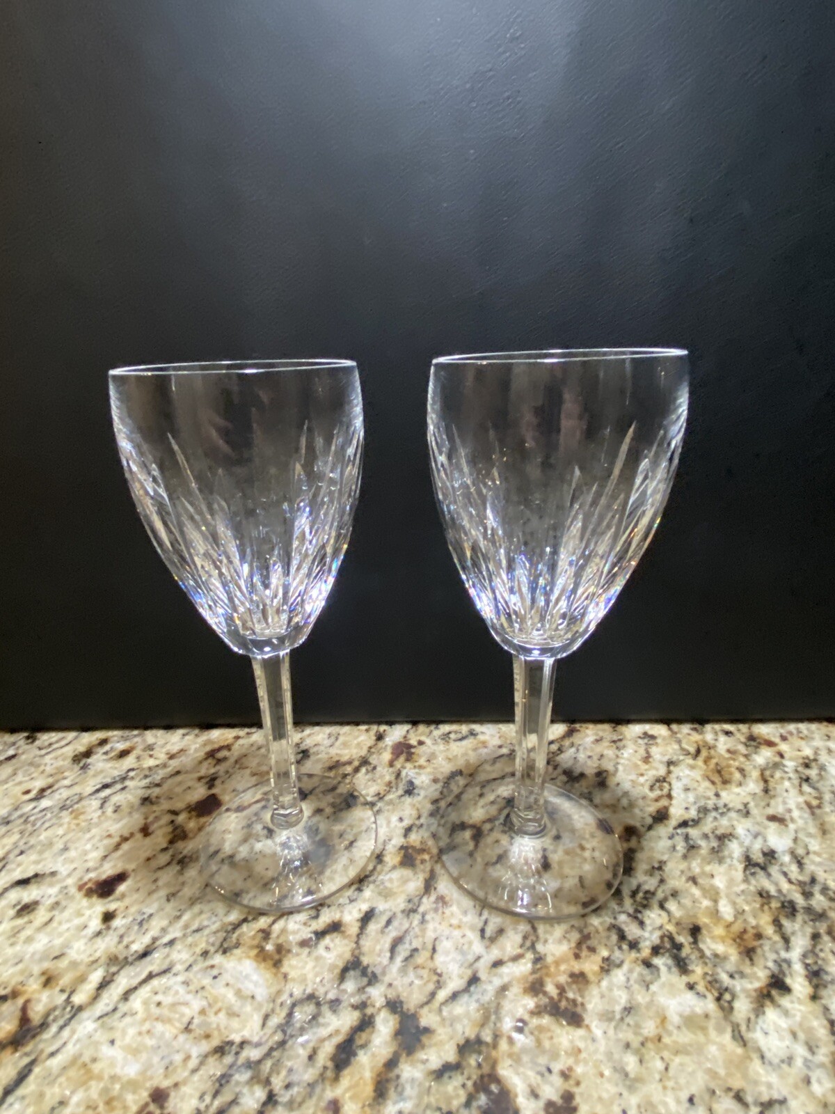 Waterford  Crystal CARINA  7”in Wine /Water Glasses    Set of 2