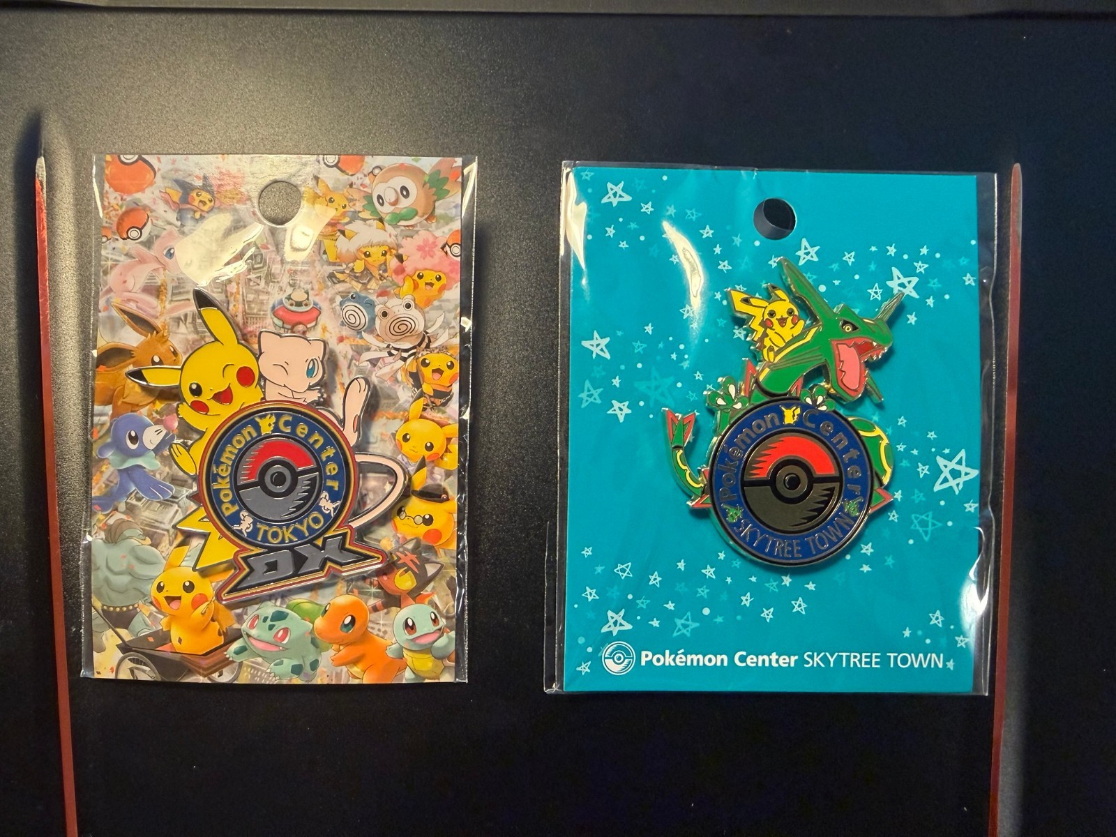 Pokemon Center Tokyo Dx & SkyTree Town Logo Pins Japan Exclusive US SELLER