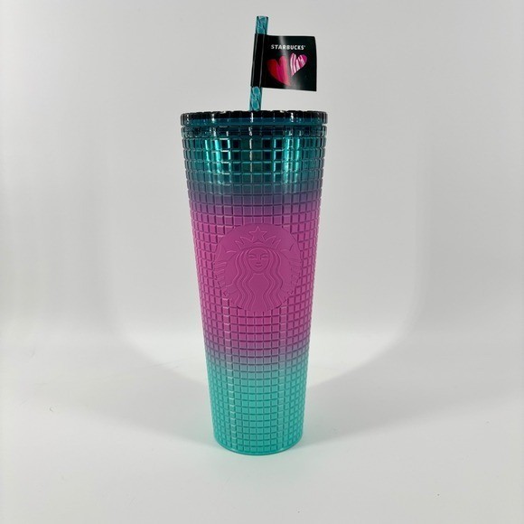 Starbucks 2024 Ombré Grid Limited Edition Valentines Tumbler 24oz NWT