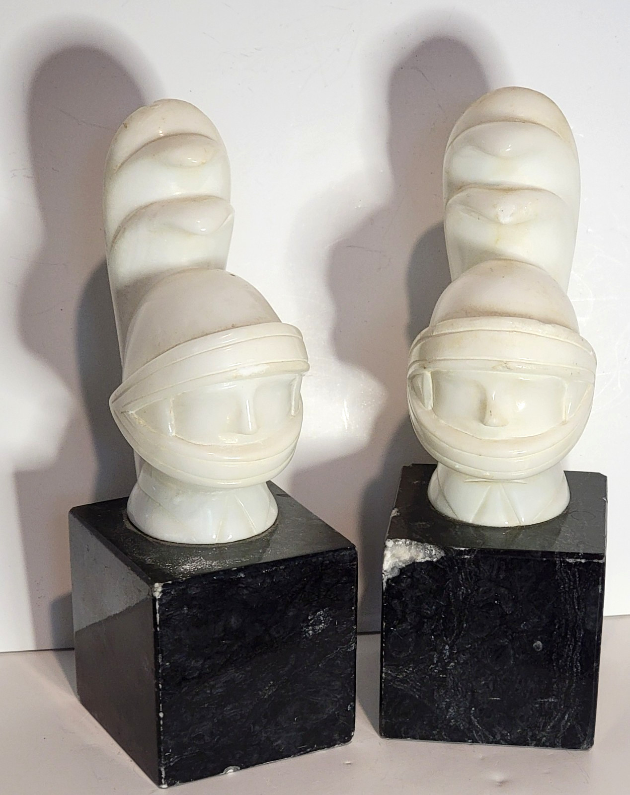 Antique Art Deco Carved Alabaster 