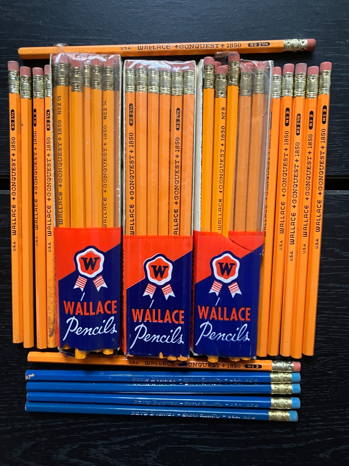 New Vintage Wallace Conquest 1850 Mixed Lot + Blue Bonnet No.4
