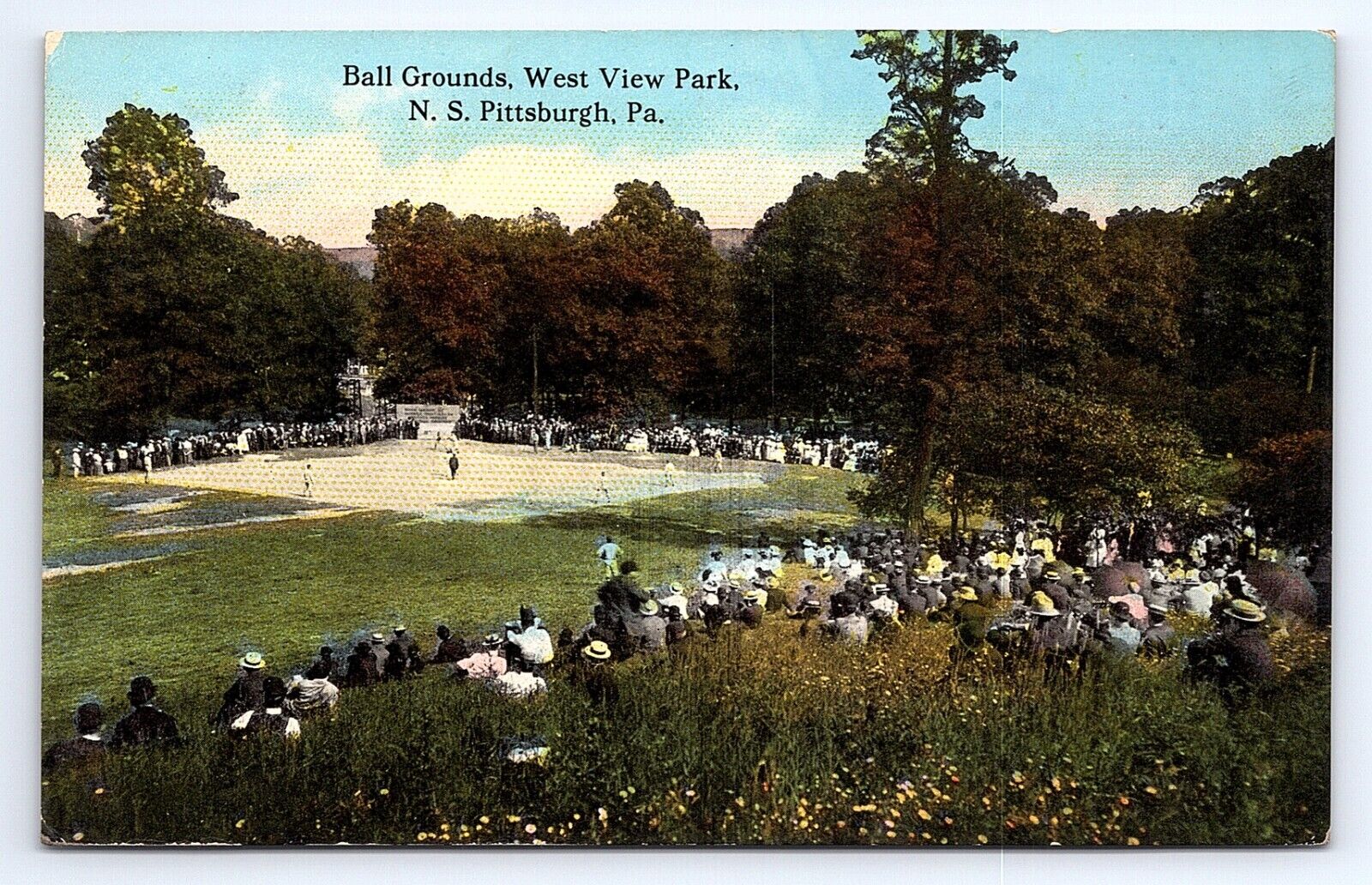 Postcard Ball Grounds in West View Park North Side Pittsburgh Pennsylvania PA