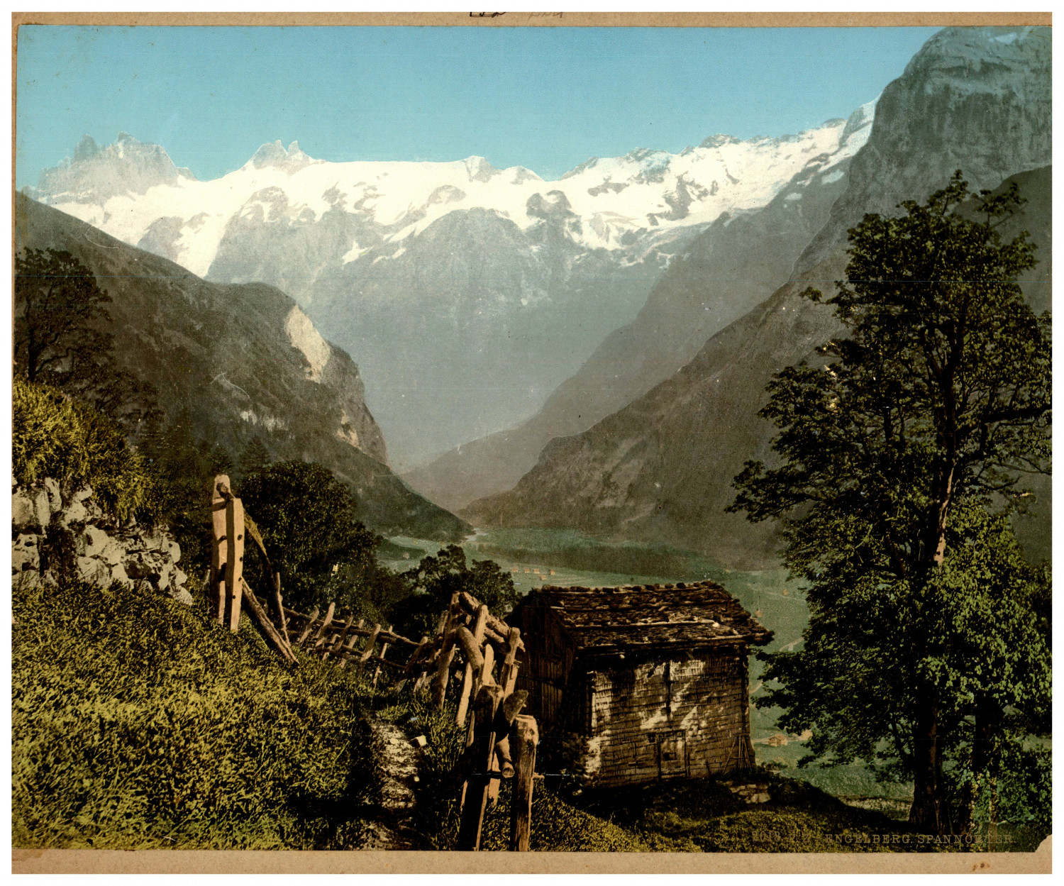 Switzerland, Unterwalden, Engelberg, view of the Spannörter from the way over Bergl