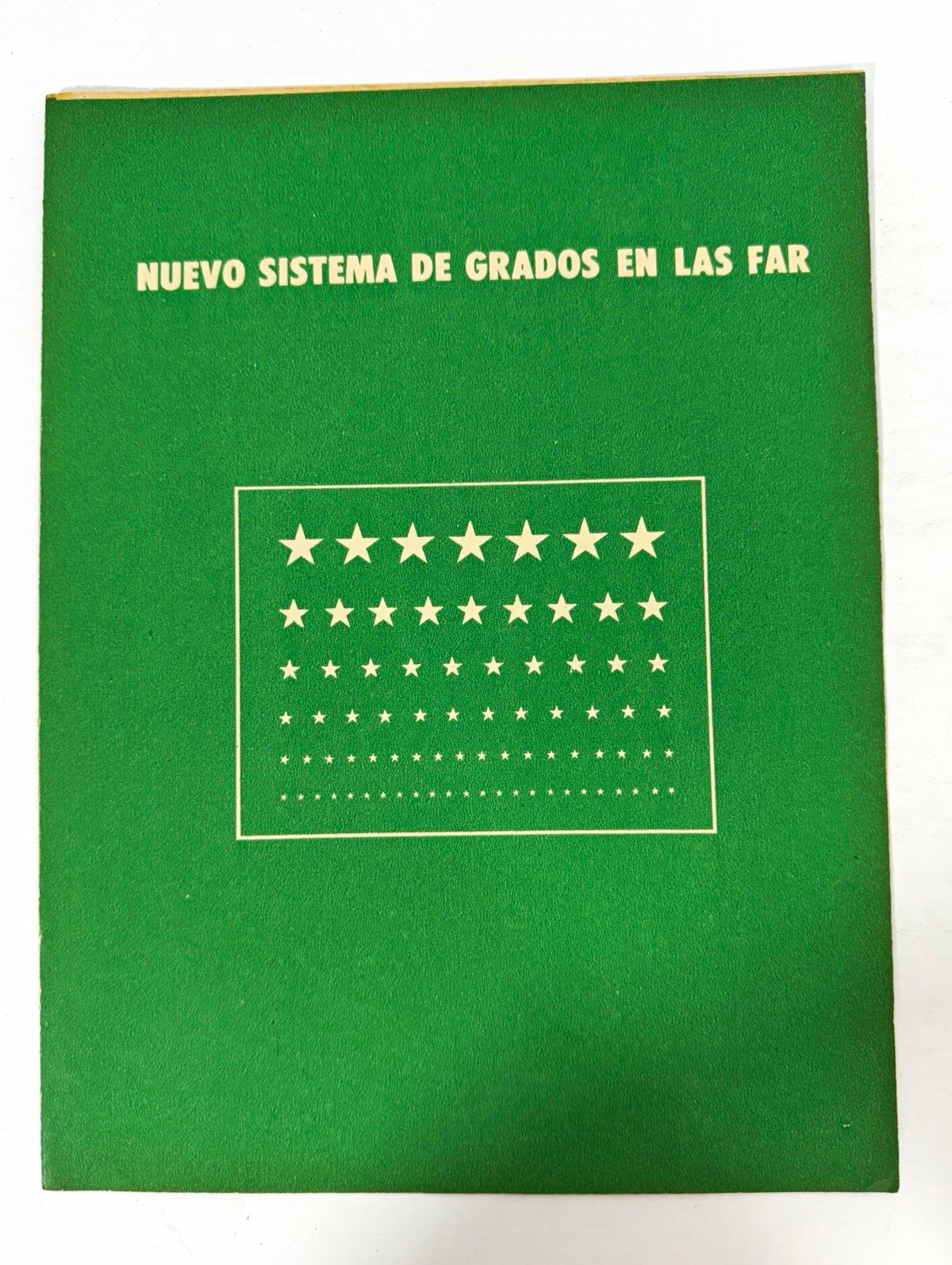 Nuevo Sistema de Grados en las FAR Spanish Booklet Military Rank Insignia Chart Nuevo Sistema de Grados en las FAR Spanish Booklet Military Rank Insignia Chart
