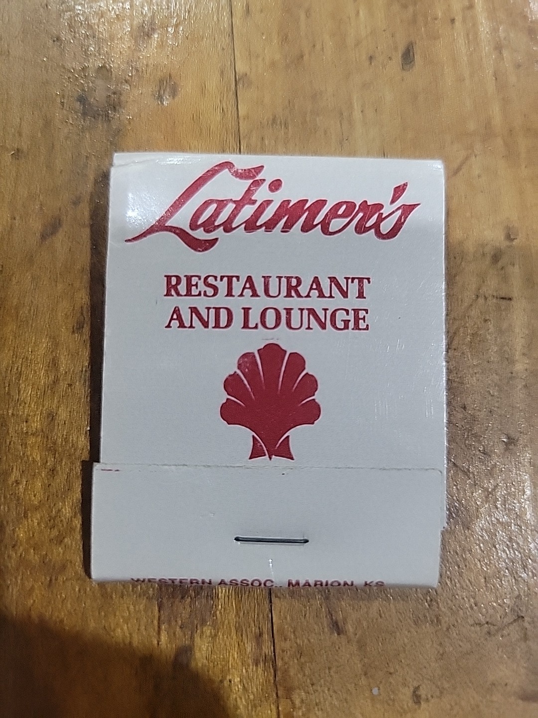 Vintage Latimer\'s Restaurant Matchbook Topeka Kansas