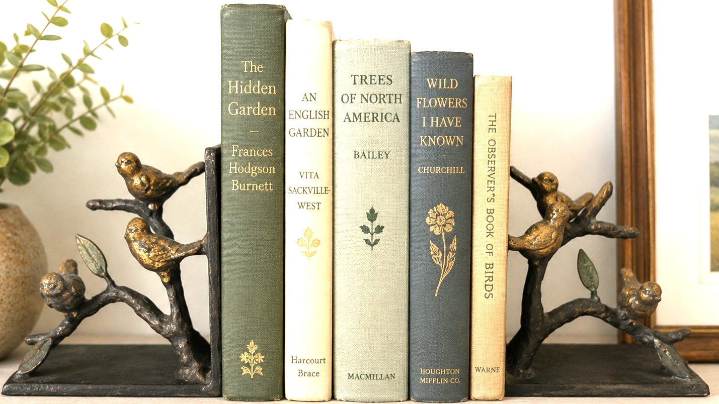 Vintage SPI San Pacific International Cast Iron Bird Bookends Pair Mixed Metal