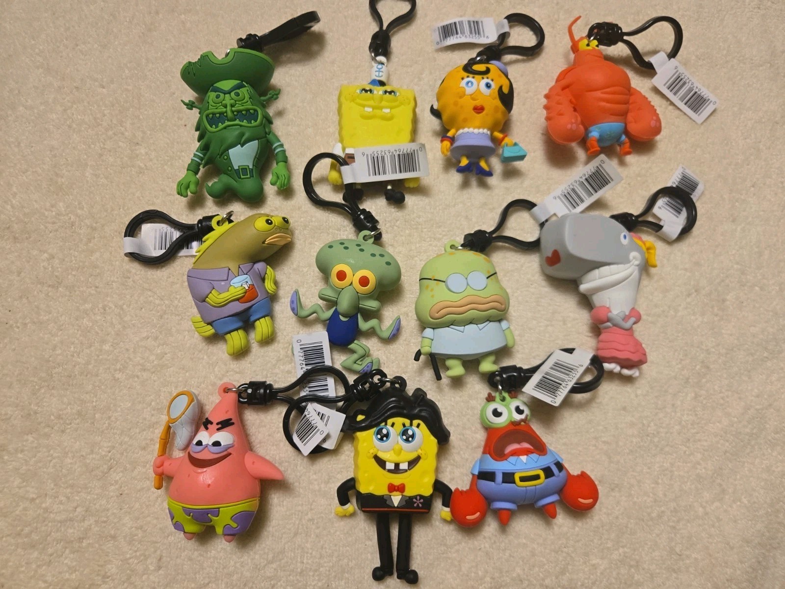 2010 SpongeBob Nickelodeon 3D Figural Bag Clip 2.75