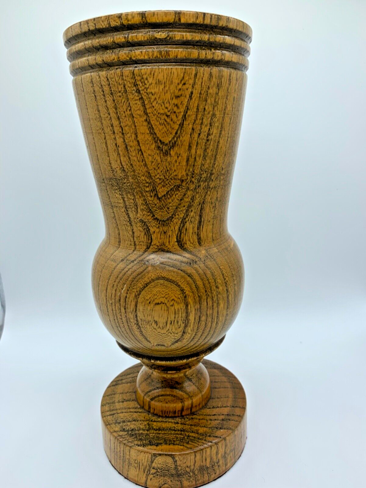 Hand-Turned Oak Taper Candleholder Wood 10.75