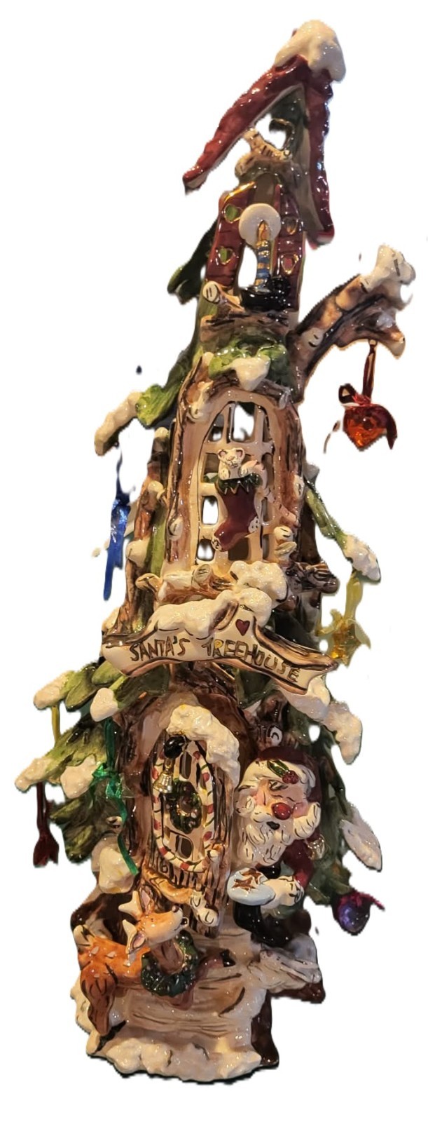 blue sky clayworks heather goldminc 2003 SANTA\'S TREEHOUSE - RARE