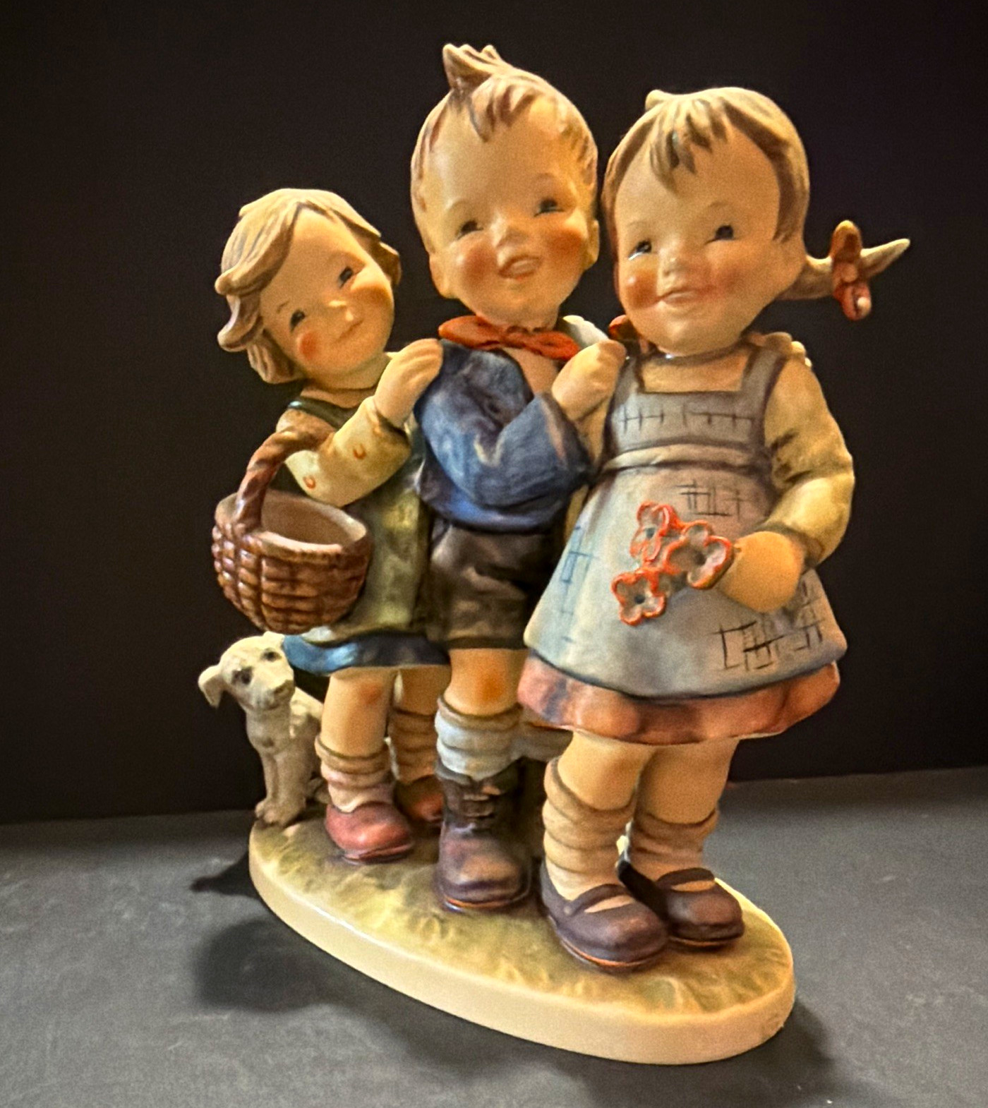 Pristine Goebel Hummel #369 Follow The Leader Figurine Large 7\ Pristine Goebel Hummel #369 Follow The Leader Figurine Large 7\