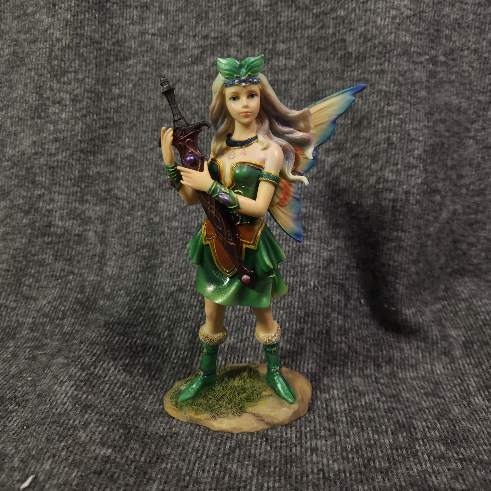 Faerie Glen Style Forest Fairy With Sword 6 In Figurine Nature Guardian 