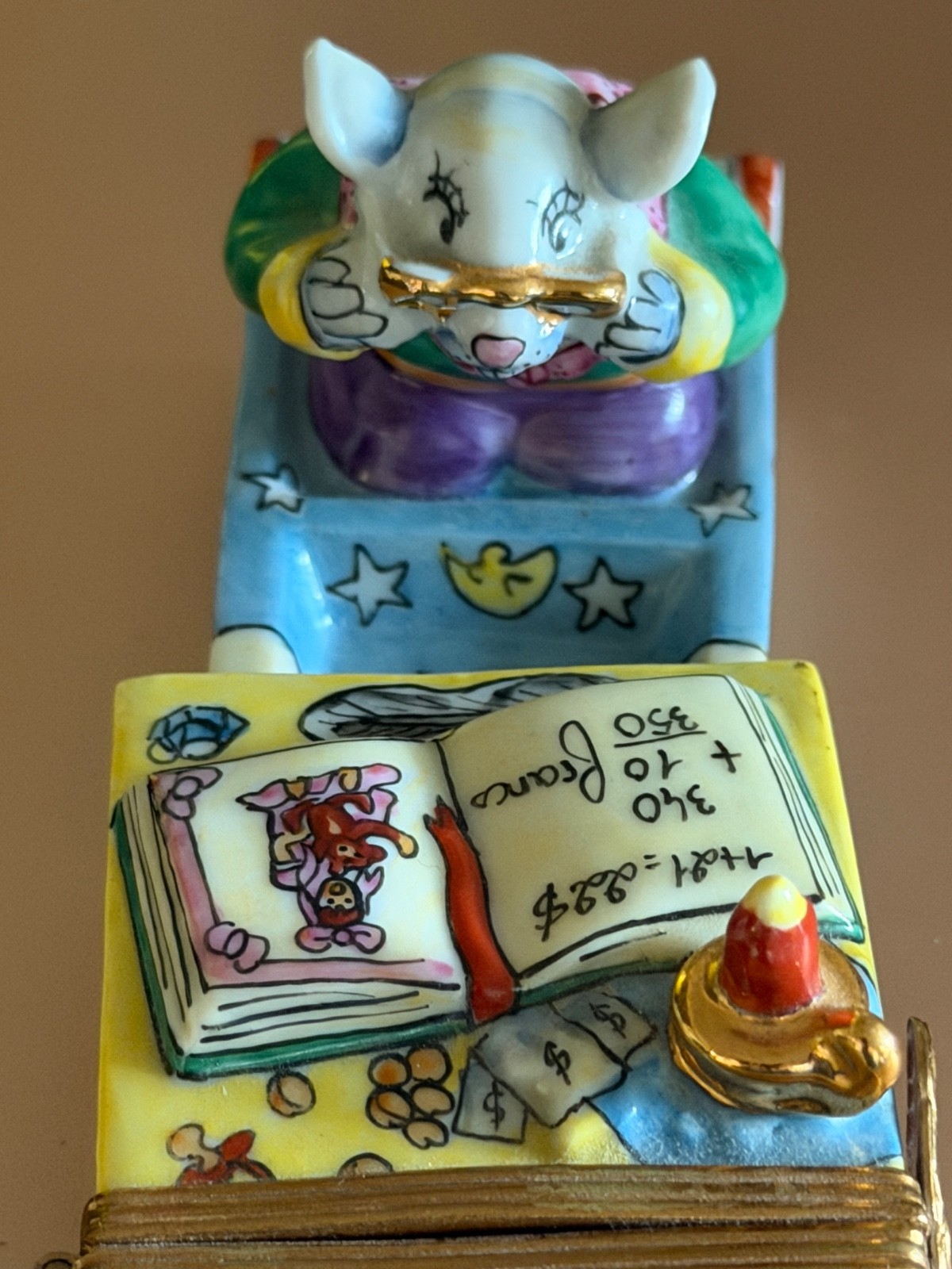 limoges france trinket box peint