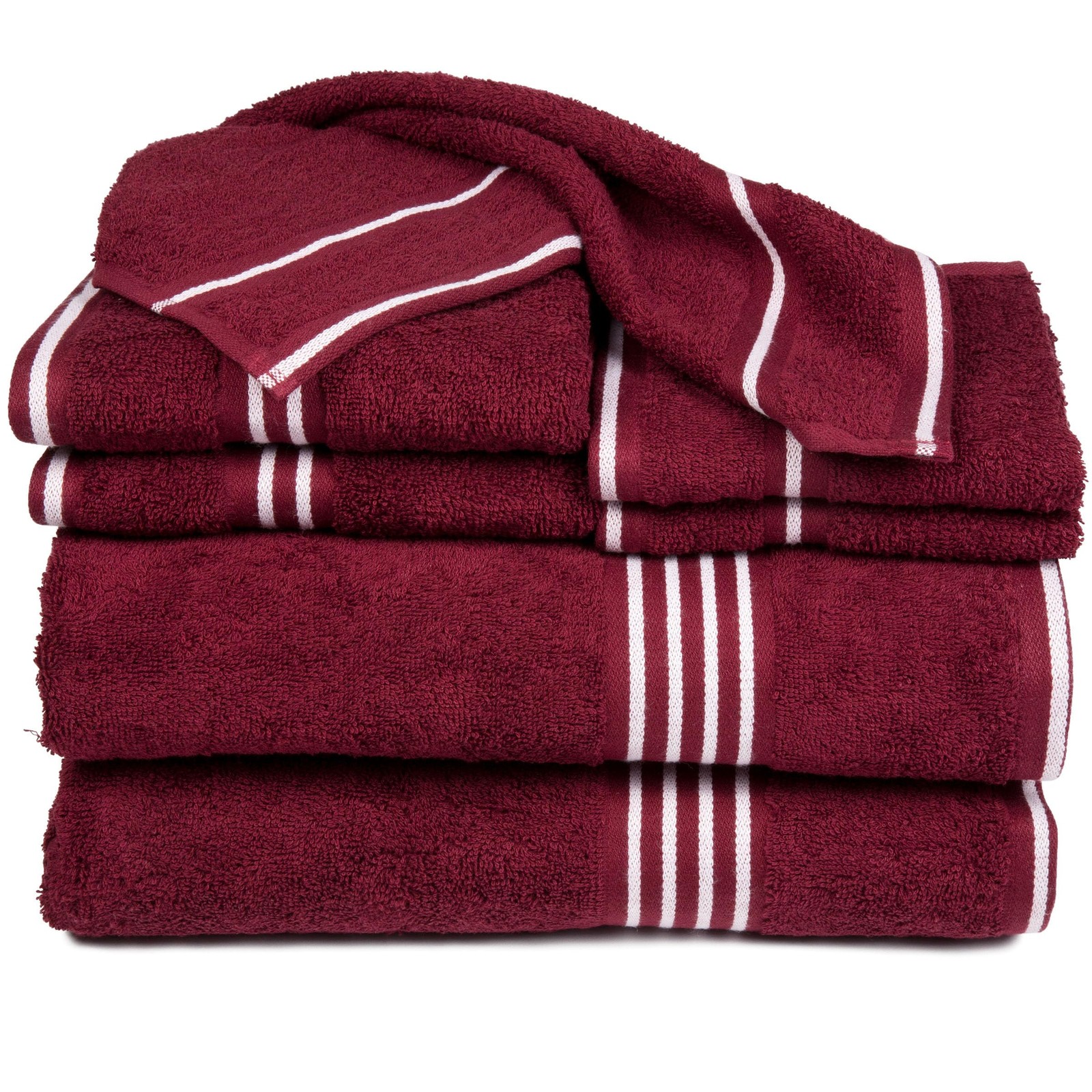 Lavish Home 8PC Bathroom Towels Set - 575GSM 100% Cotton Bathroom Essentials 2