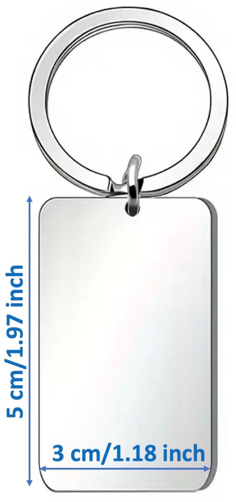 Custom Stainless Steel Key Chain Personalized Keyring Engraved Text Logo Gift 2S