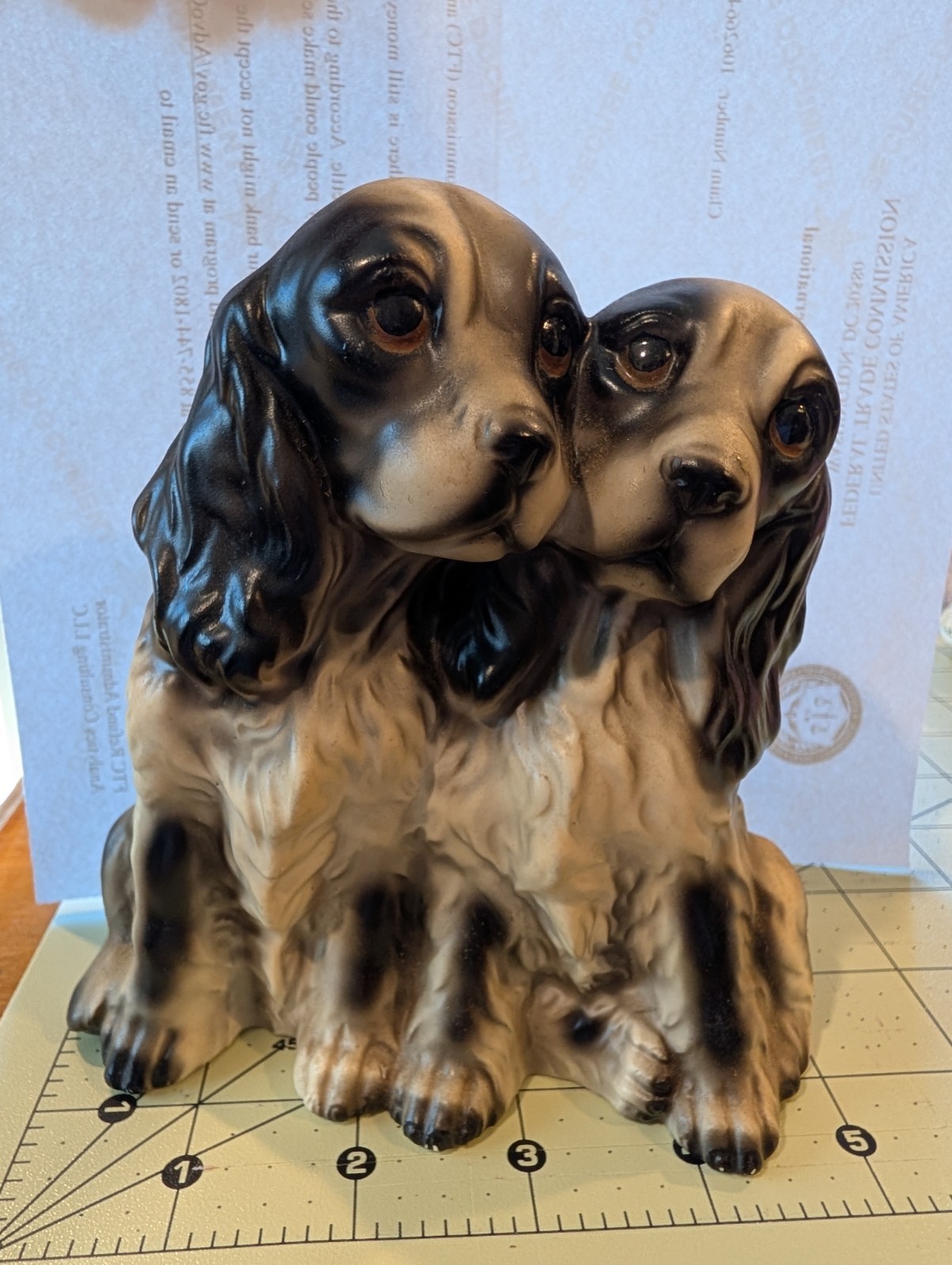 1950s Ceramic Cocker Spaniel Puppies Made In Japan. Excellent Condition