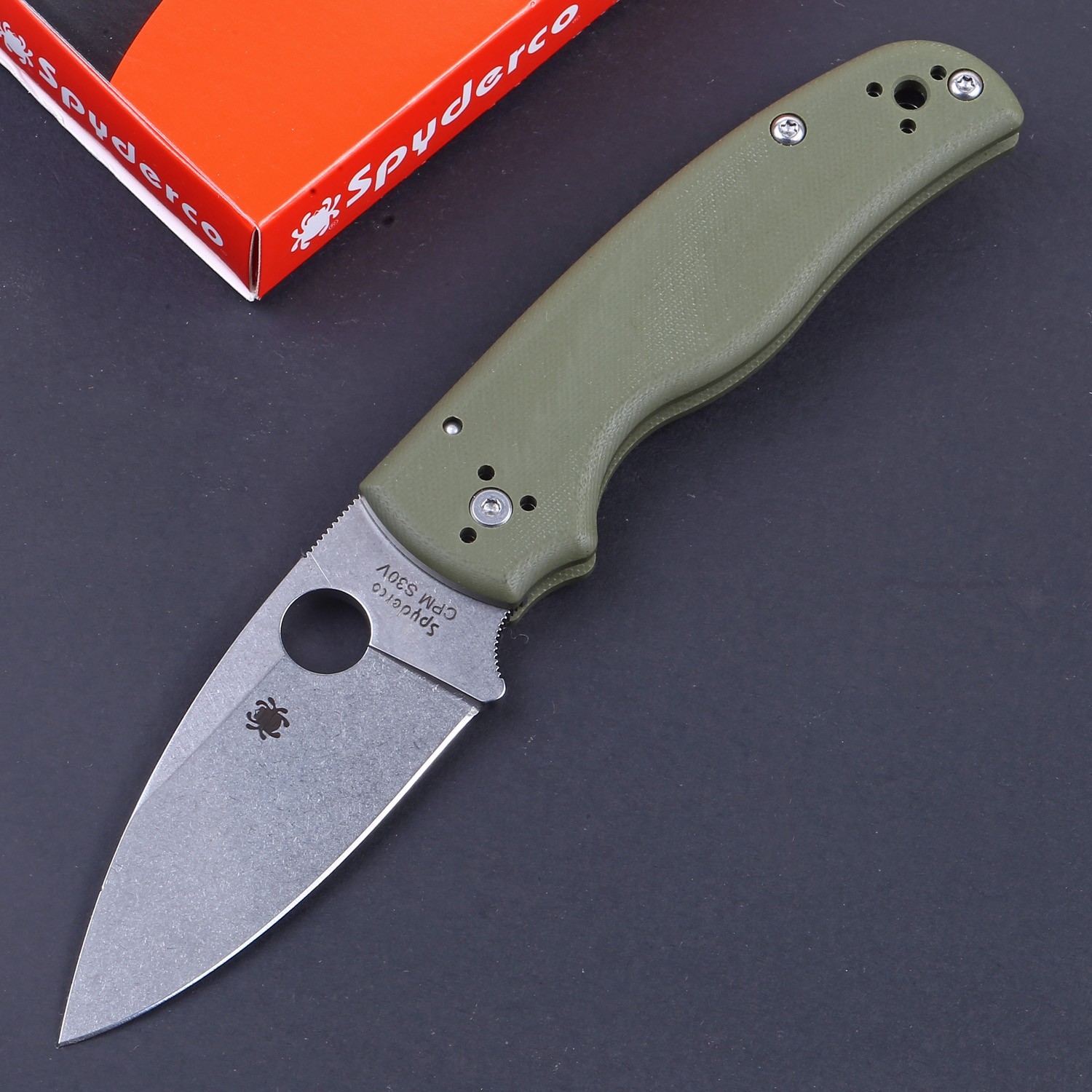 Green G10 Handle Silver Blade Lock Back One Hand Open Fast Open Pocket Knife