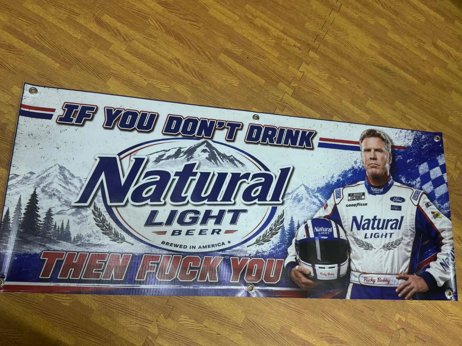 Light Banner 48x20 Funny Racing Sign Ricky Bobby Style Quote Poster