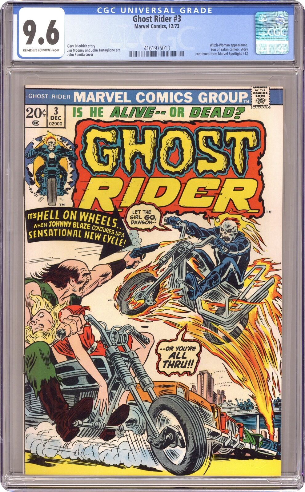 Ghost Rider #3 CGC 9.6 1973 4161975013