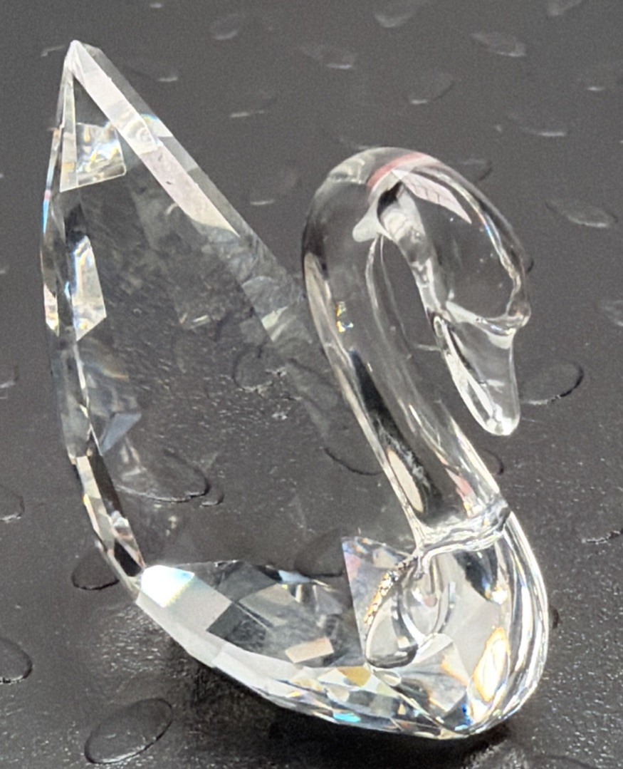 Vintage Swarovski Silver Crystal Medium Swan Figurine #7633 NR 050 Mint+Box: 8A3