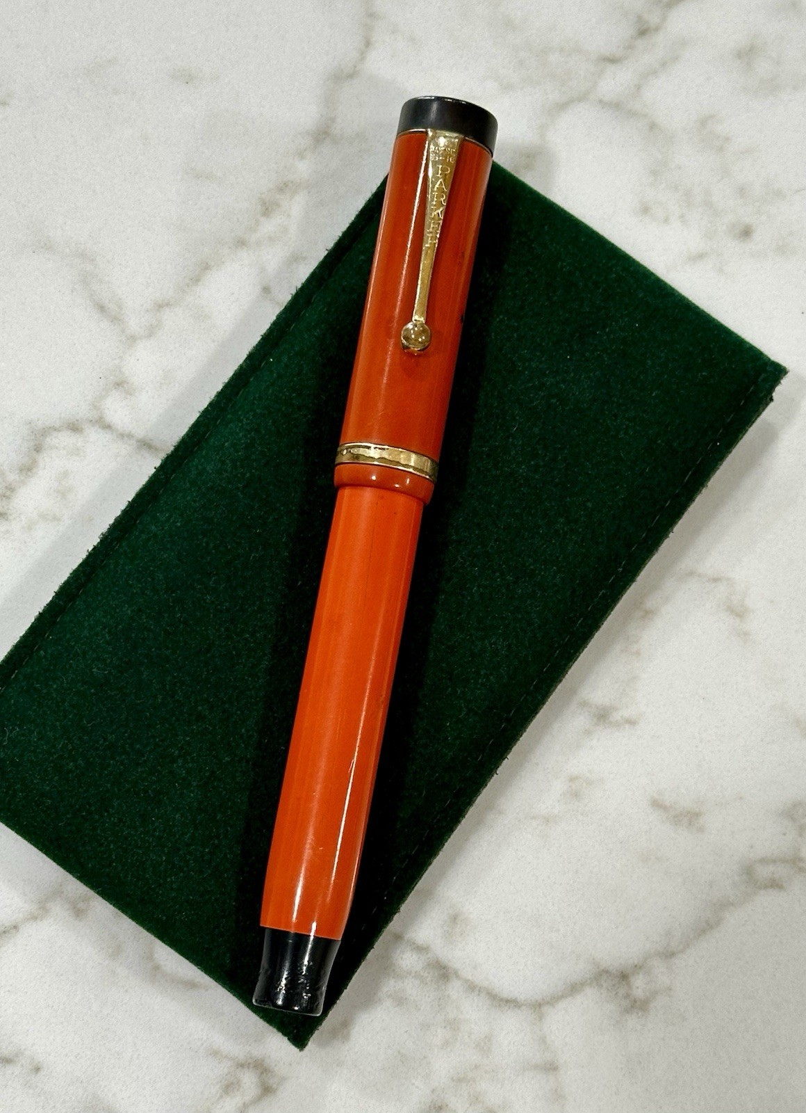 Vintage 1920s Parker Duofold Senior Big Red 14k Nib Fountain Pen - Unrestored